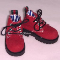 MSD DOD DOC 1/4 bjd Doll Velvet Hiking Shoes Red SHM042RED